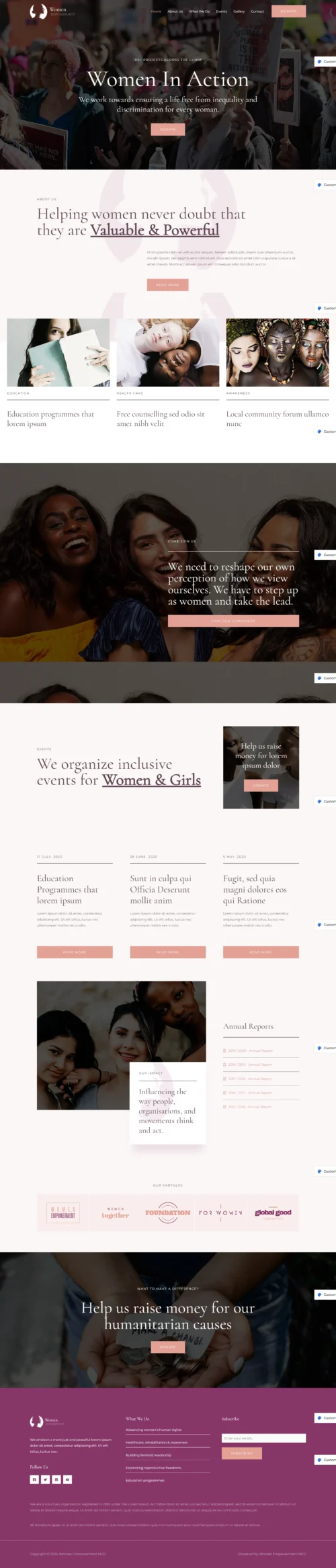 Women Empowerment digitizer sol WordPress Themes