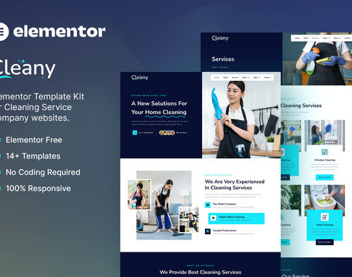 Cleany – Cleaning Service Company Elementor Theme