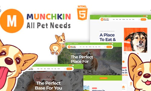 Munchkin Pet Care Services HTML5 Template Theme