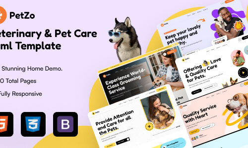 PetZo - Veterinary & Pet Care HTML Template Theme