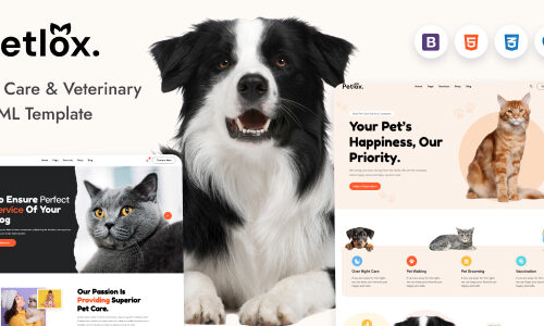 Petlox | Pet Care & Veterinary HTML5 Template Theme